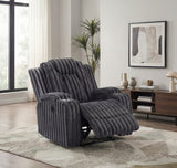 Phyllis Dark Gray Reclining Living Room Set from Homelegance - Luna Furniture