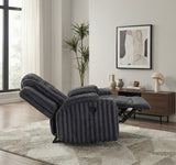 Phyllis Dark Gray Reclining Chair with Cup Holders from Homelegance - Luna Furniture