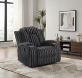 Phyllis Dark Gray Reclining Chair with Cup Holders from Homelegance - Luna Furniture