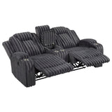 Phyllis Dark Gray Reclining Living Room Set from Homelegance - Luna Furniture