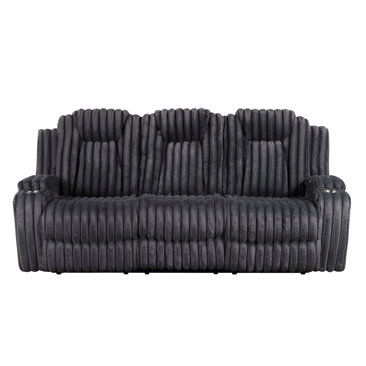 Phyllis Dark Gray Reclining Living Room Set from Homelegance - Luna Furniture