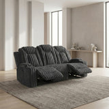 Phyllis Dark Gray Reclining Living Room Set from Homelegance - Luna Furniture