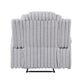 Phyllis Light Gray Reclining Chair with Cup Holders from Homelegance - Luna Furniture