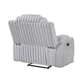 Phyllis Light Gray Reclining Chair with Cup Holders from Homelegance - Luna Furniture
