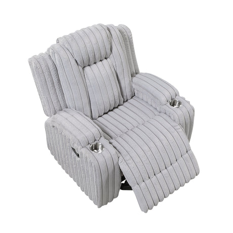 Phyllis Light Gray Reclining Living Room Set from Homelegance - Luna Furniture