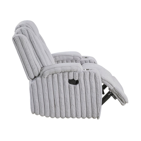 Phyllis Light Gray Reclining Living Room Set from Homelegance - Luna Furniture