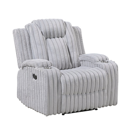 Phyllis Light Gray Reclining Living Room Set from Homelegance - Luna Furniture