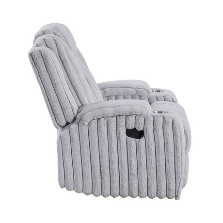 Phyllis Light Gray Reclining Living Room Set from Homelegance - Luna Furniture