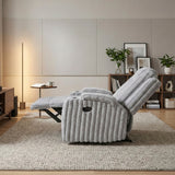Phyllis Light Gray Reclining Chair with Cup Holders from Homelegance - Luna Furniture