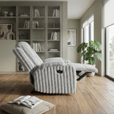 Phyllis Light Gray Reclining Chair with Cup Holders from Homelegance - Luna Furniture