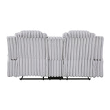 Phyllis Light Gray 3-Piece Reclining Living Room Set from Homelegance - Luna Furniture
