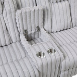 Phyllis Light Gray 3-Piece Reclining Living Room Set from Homelegance - Luna Furniture
