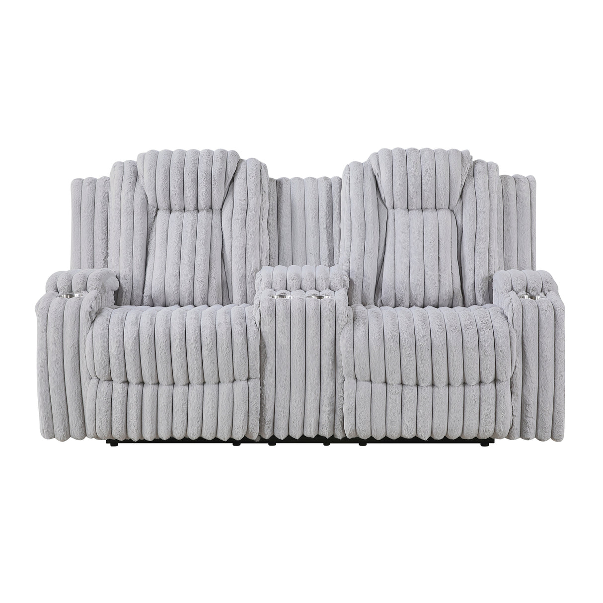 Phyllis Light Gray 3-Piece Reclining Living Room Set from Homelegance - Luna Furniture