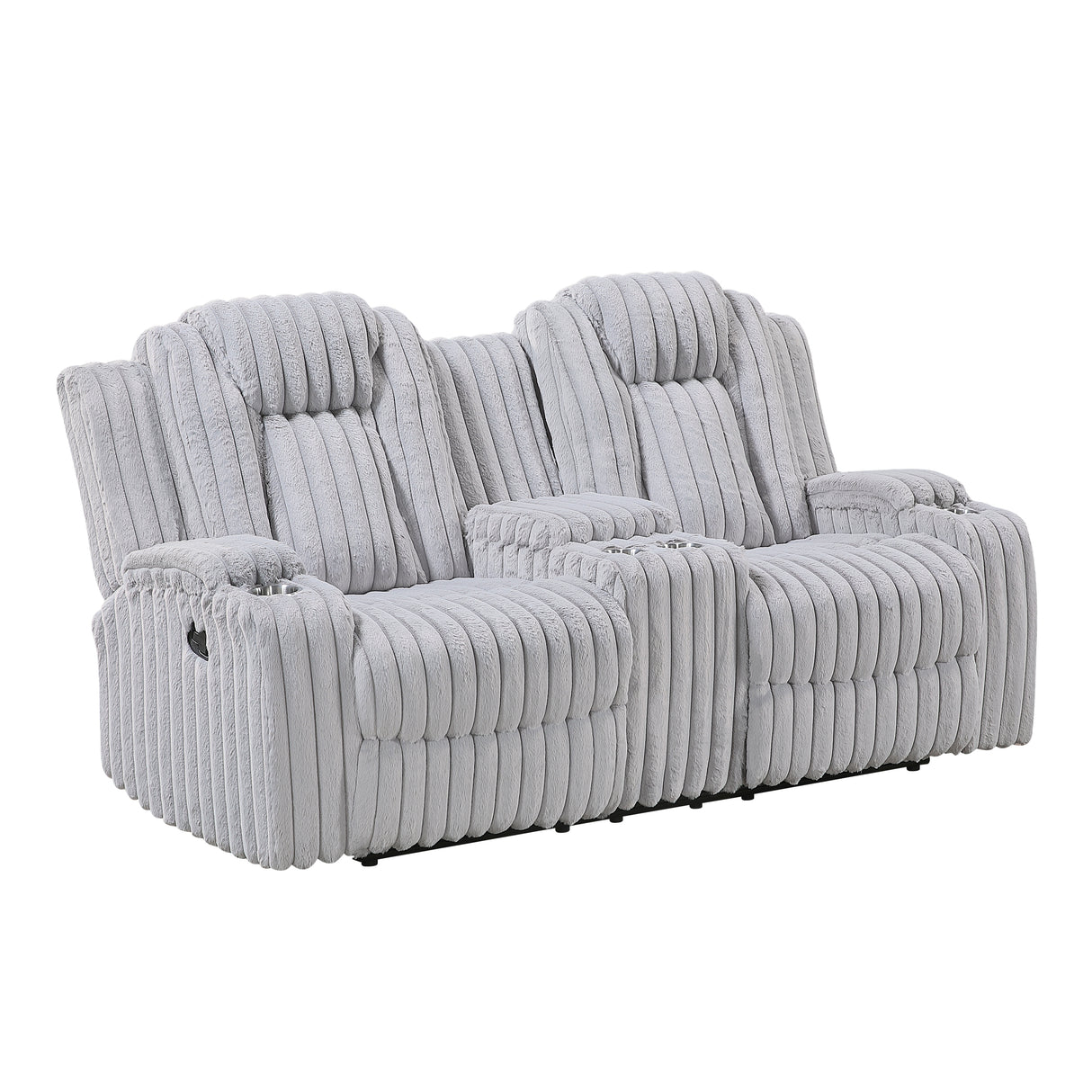 Phyllis Light Gray 3-Piece Reclining Living Room Set from Homelegance - Luna Furniture