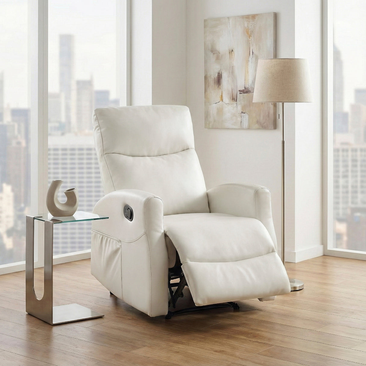 Heisley Beige Reclining Chair from Homelegance - Luna Furniture