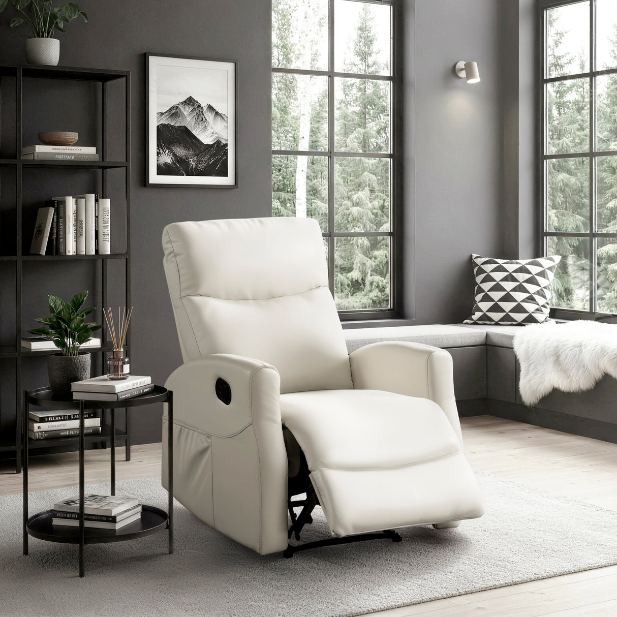 Phyllis Light Gray Double Reclining Loveseat with Center Console and Cup Holders from Homelegance - Luna Furniture