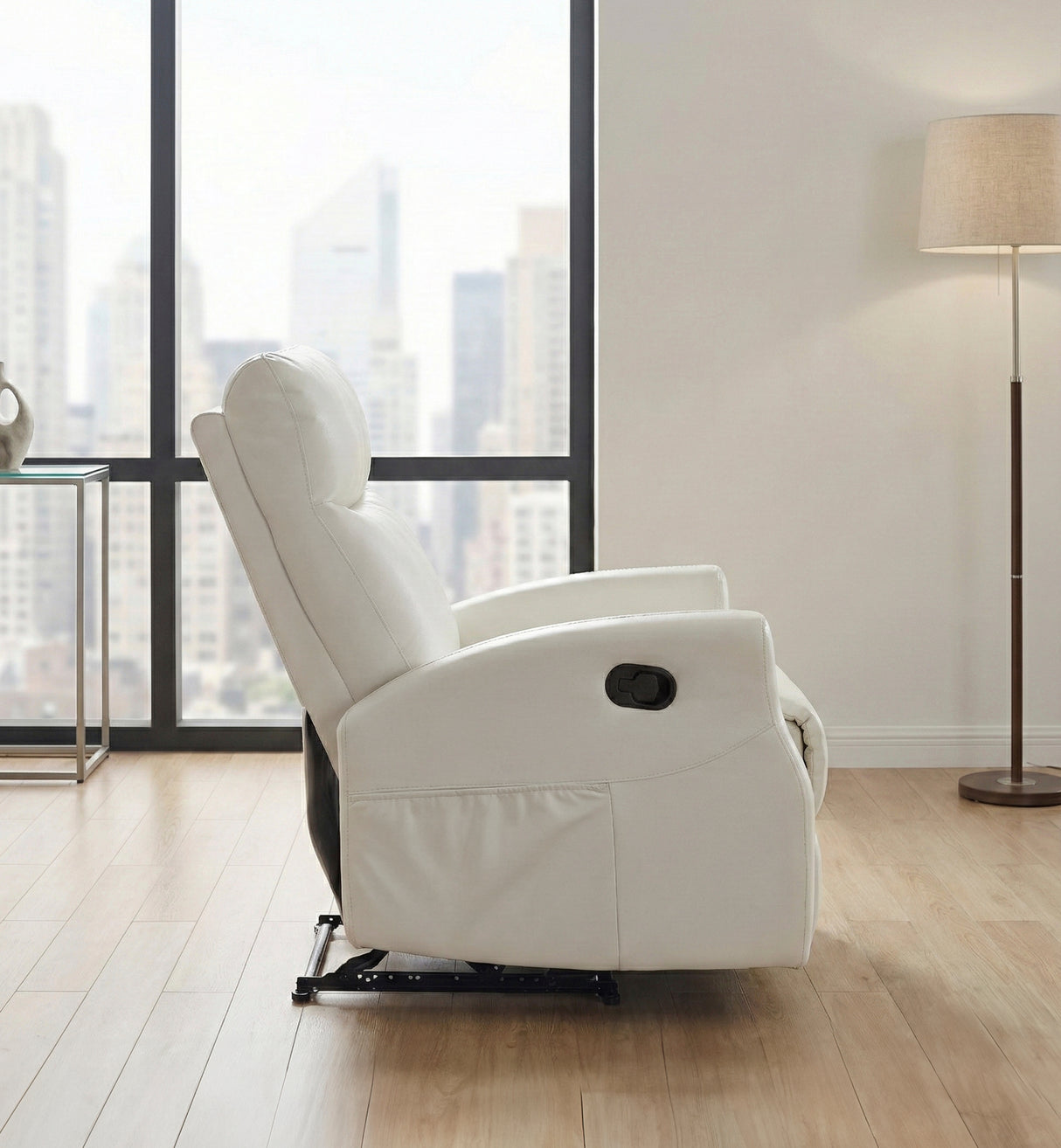 Phyllis Light Gray Double Reclining Loveseat with Center Console and Cup Holders from Homelegance - Luna Furniture