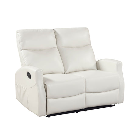 Heisley Beige Double Reclining Loveseat from Homelegance - Luna Furniture