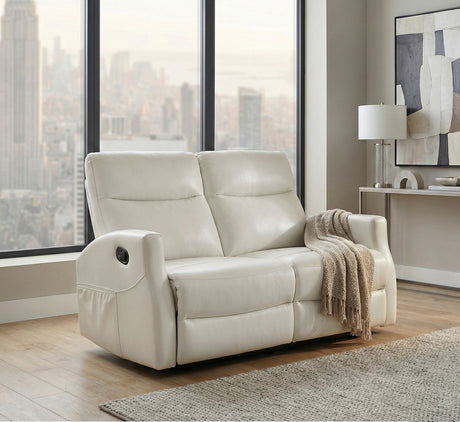 Heisley Beige Double Reclining Loveseat from Homelegance - Luna Furniture