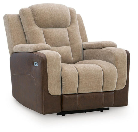 Mixed Motion Brownstone Power Recliner from Ashley Furniture - Luna Furniture