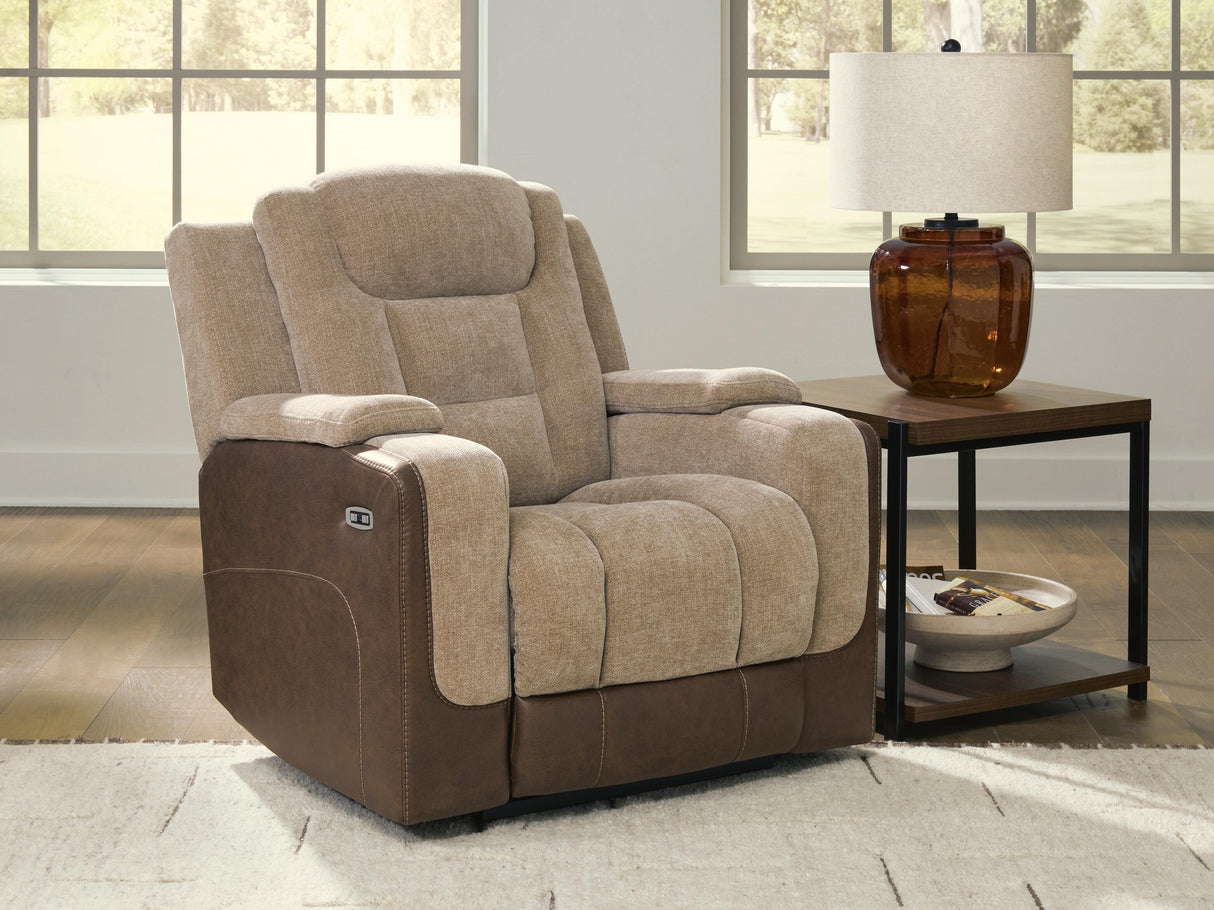 Mixed Motion Brownstone Power Recliner from Ashley Furniture - Luna Furniture