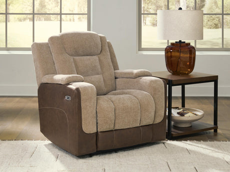 Mixed Motion Brownstone Power Recliner from Ashley Furniture - Luna Furniture