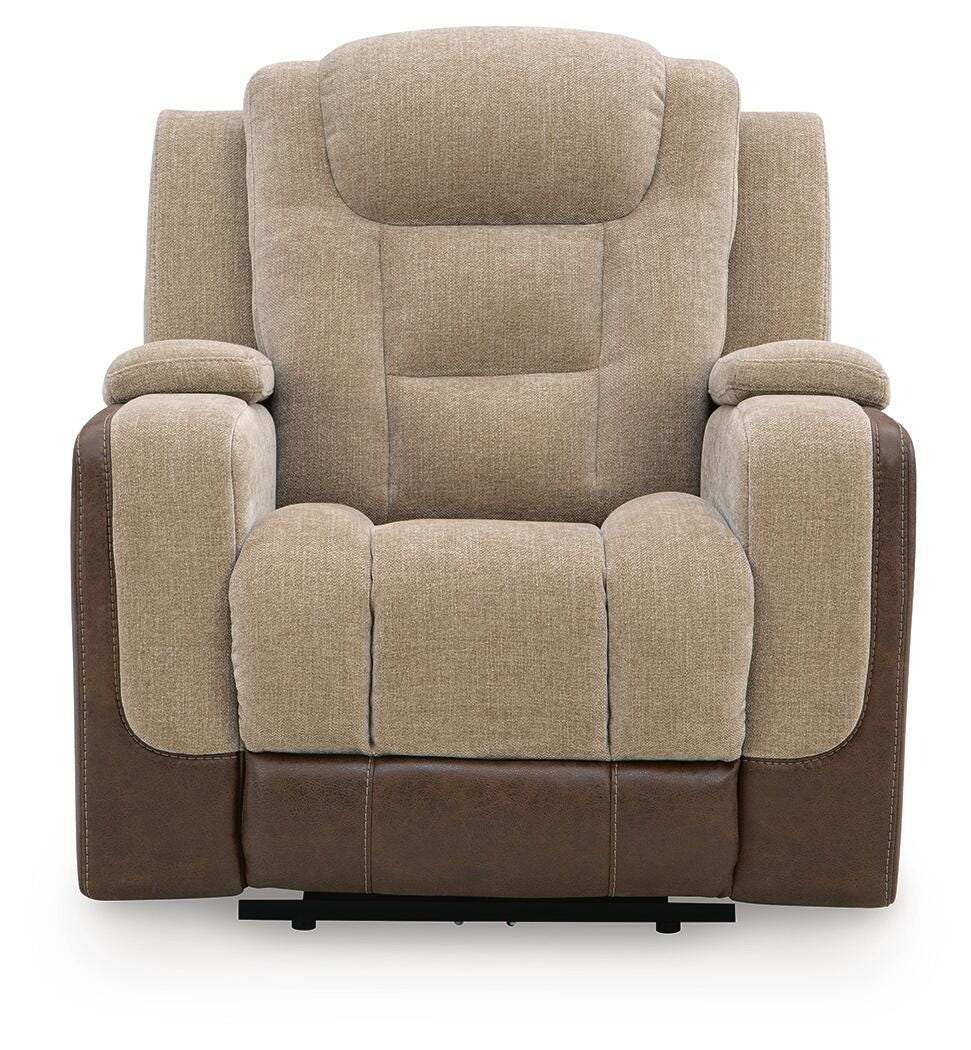 Mixed Motion Brownstone Power Recliner from Ashley Furniture - Luna Furniture