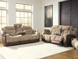 Mixed Motion Brownstone Power Reclining Living Roo Set from Ashley Furniture - Luna Furniture