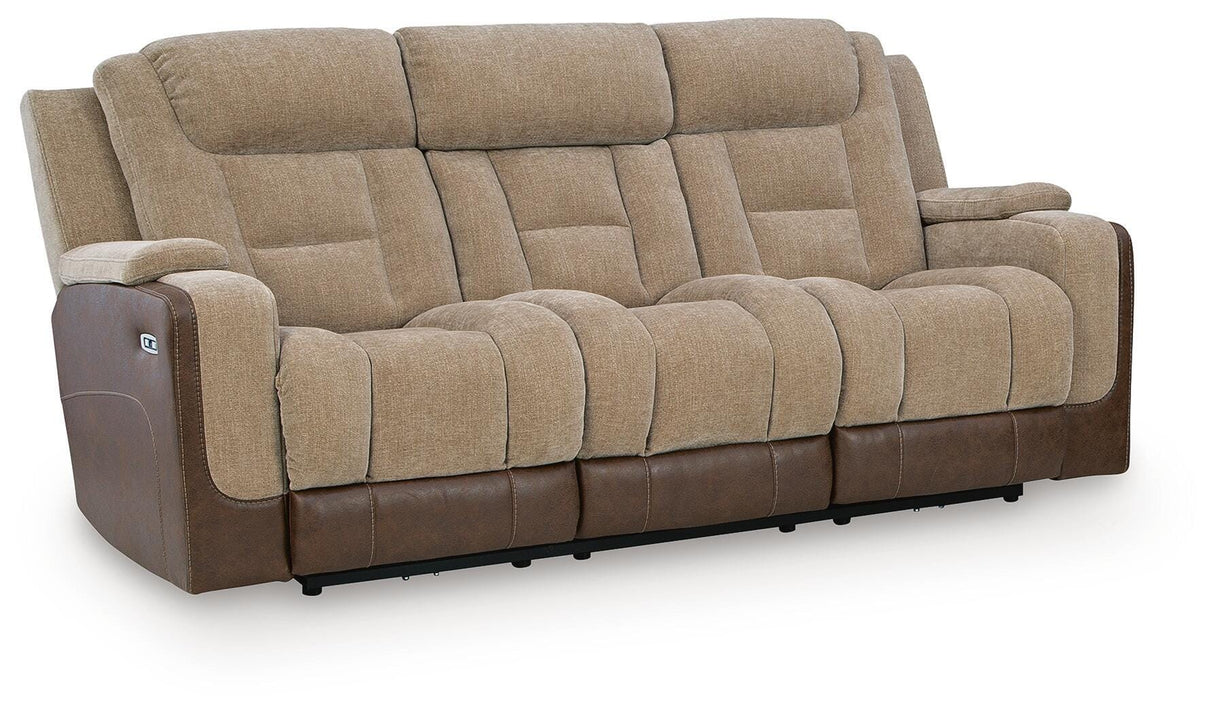 Mixed Motion Brownstone Power Reclining Sofa from Ashley Furniture - Luna Furniture