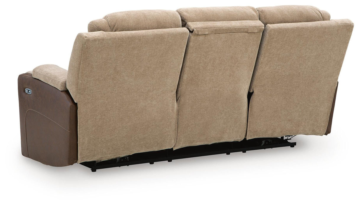 Mixed Motion Brownstone Power Reclining Sofa from Ashley Furniture - Luna Furniture
