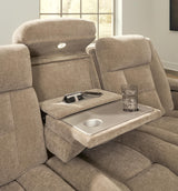 Mixed Motion Brownstone Power Reclining Sofa from Ashley Furniture - Luna Furniture