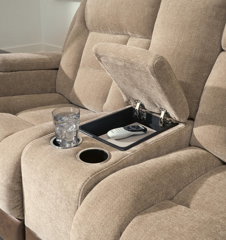 Mixed Motion Brownstone Power Reclining Living Roo Set from Ashley Furniture - Luna Furniture