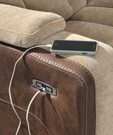 Mixed Motion Brownstone Power Recliner from Ashley Furniture - Luna Furniture