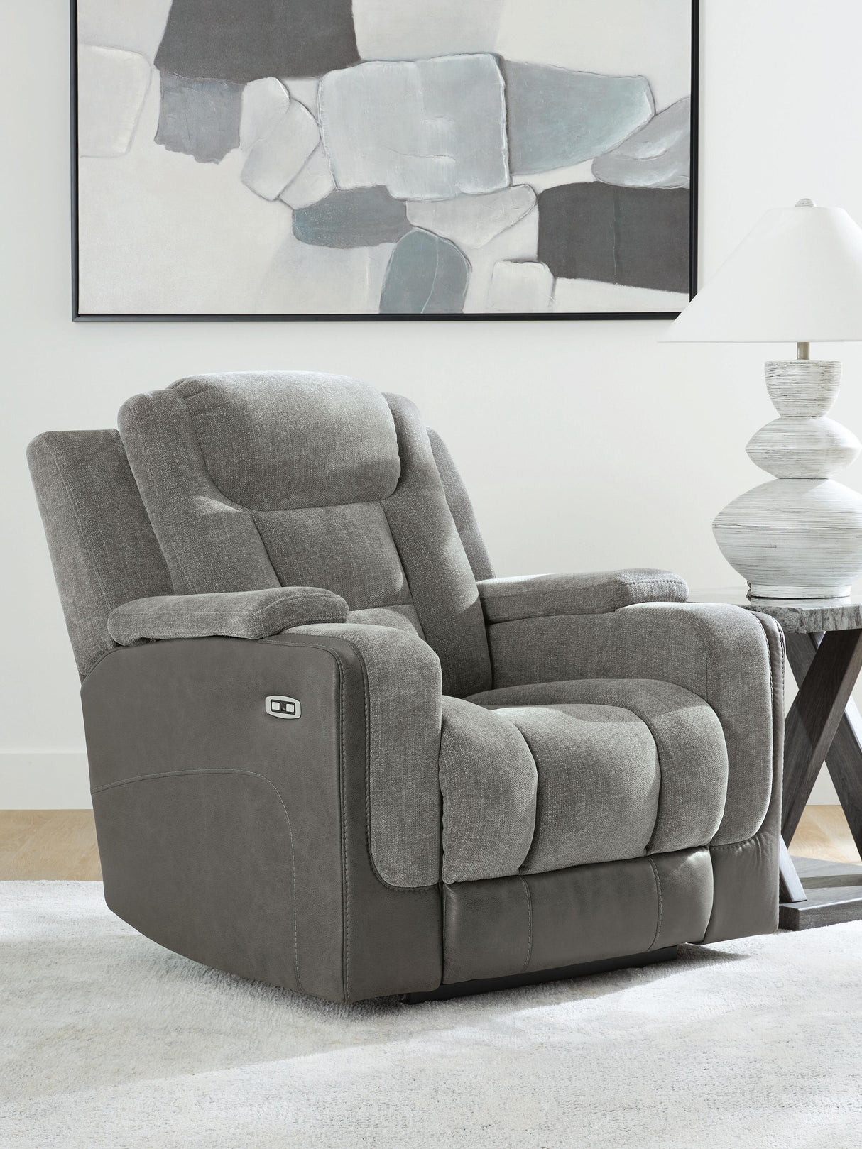Mixed Motion Shadow Power Recliner from Ashley Furniture - Luna Furniture