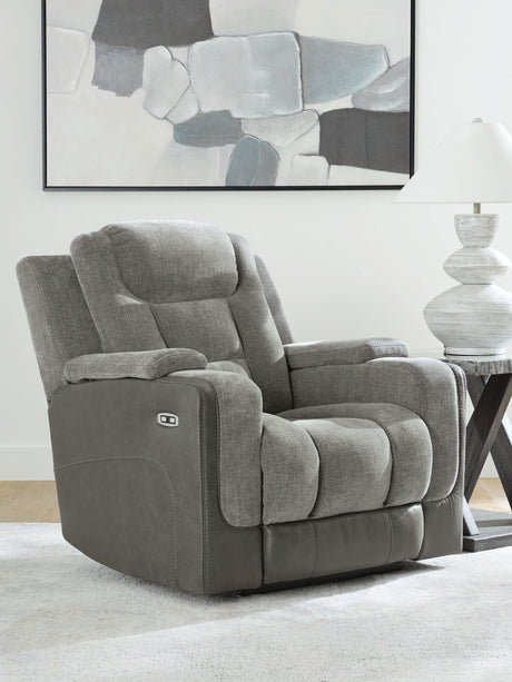 Mixed Motion Shadow Power Recliner from Ashley - Luna Furniture