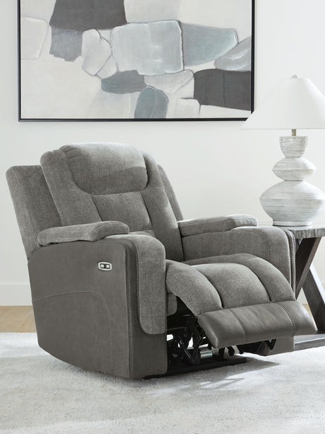 Mixed Motion Shadow Power Recliner from Ashley Furniture - Luna Furniture