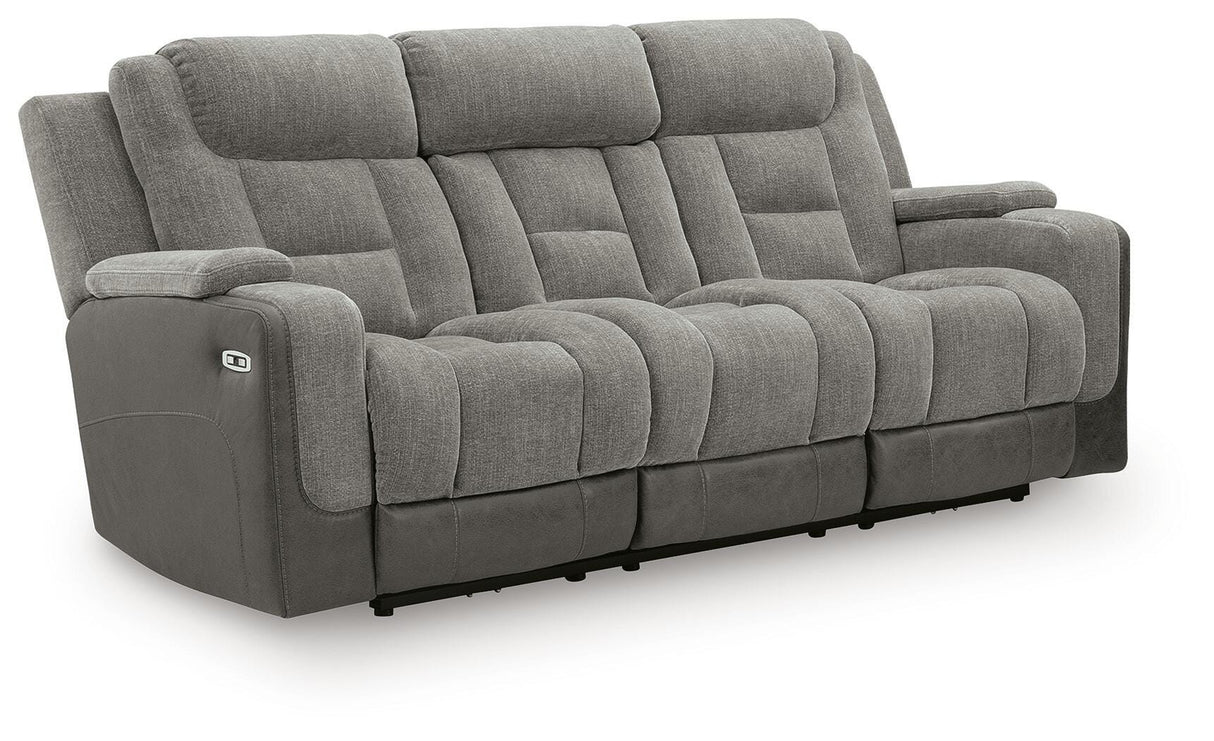 Mixed Motion Shadow Power Reclining Sofa from Ashley - Luna Furniture