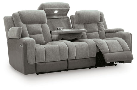 Mixed Motion Shadow Power Reclining Sofa from Ashley Furniture - Luna Furniture