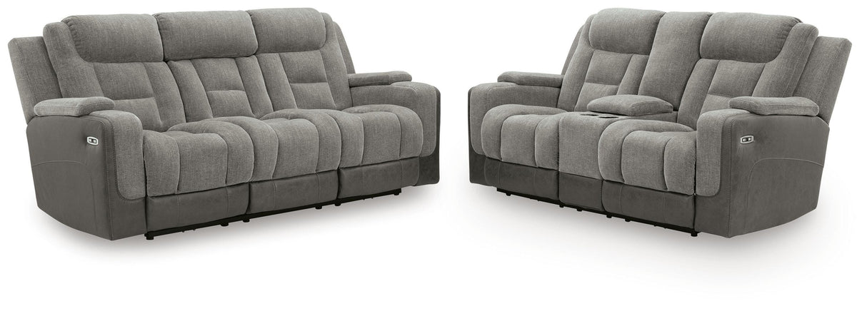 Mixed Motion Shadow Power Reclining Living Roo Set from Ashley Furniture - Luna Furniture