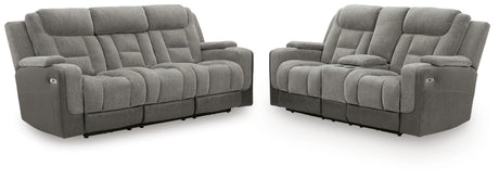 Mixed Motion Shadow Power Reclining Living Roo Set from Ashley Furniture - Luna Furniture