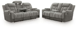 Mixed Motion Shadow Power Reclining Living Roo Set from Ashley Furniture - Luna Furniture