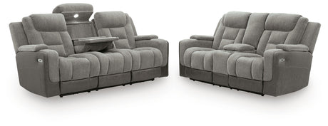 Mixed Motion Shadow Power Reclining Living Roo Set from Ashley Furniture - Luna Furniture