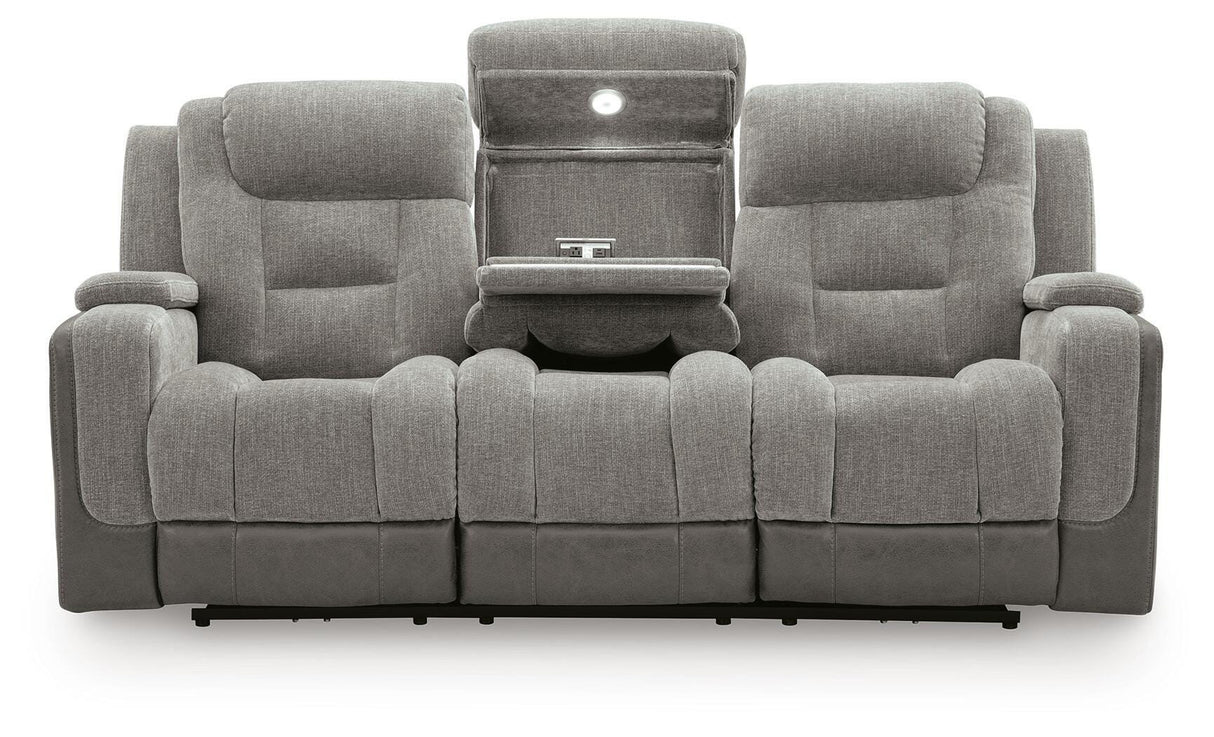 Mixed Motion Shadow Power Reclining Sofa from Ashley - Luna Furniture