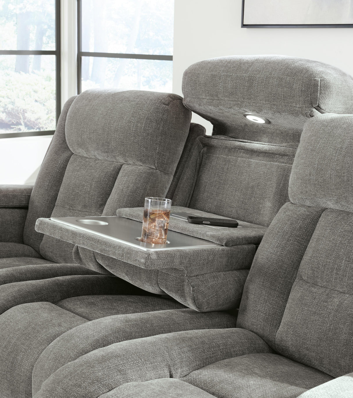 Mixed Motion Shadow Power Reclining Living Roo Set from Ashley Furniture - Luna Furniture