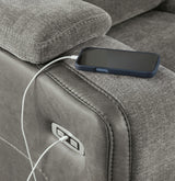 Mixed Motion Shadow Power Reclining Sofa from Ashley - Luna Furniture