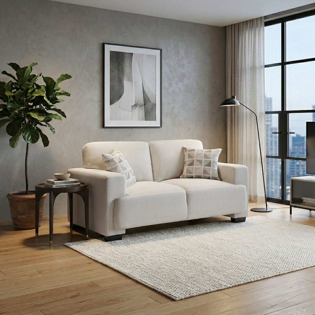 Cove Beige 2-Piece Living Room Set