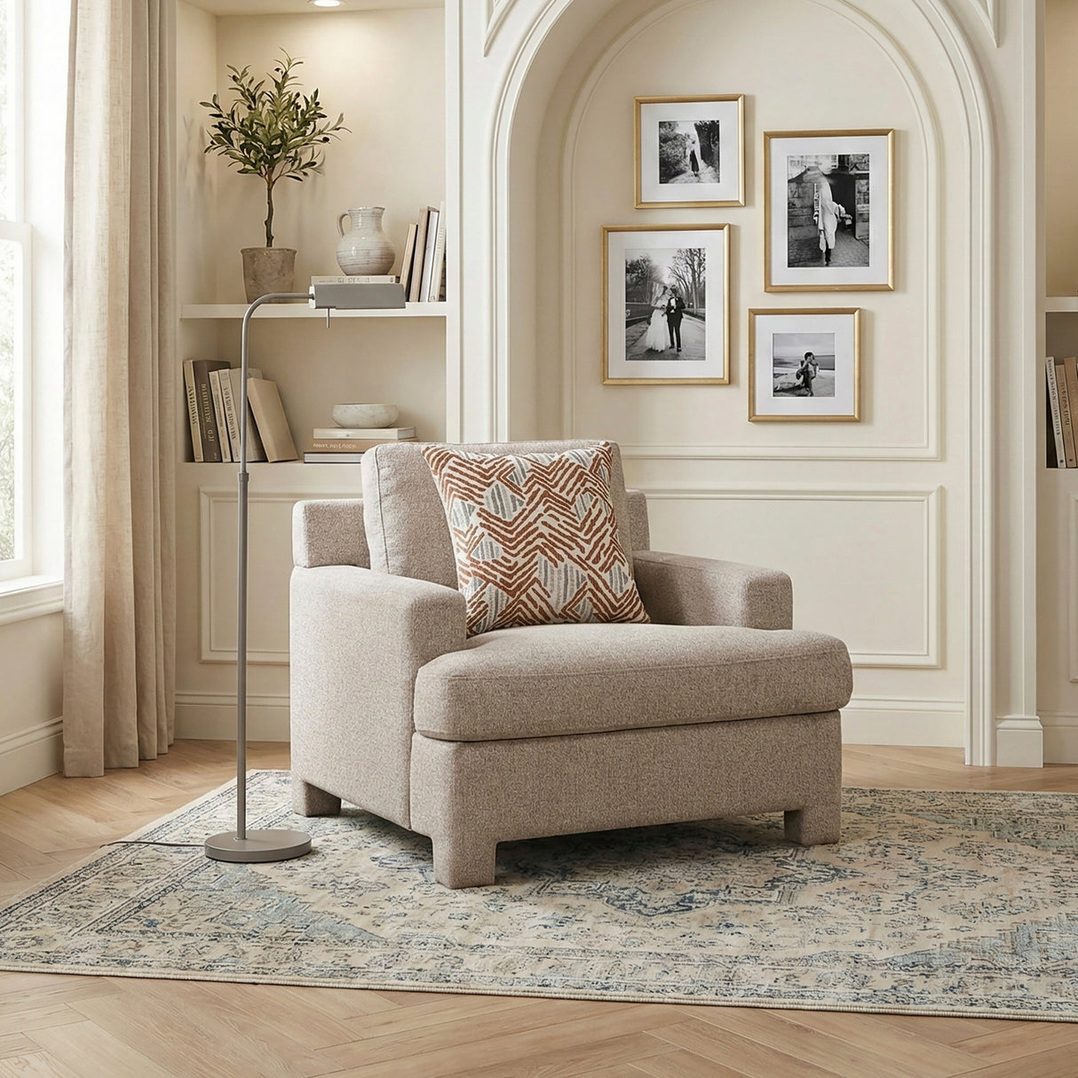 Everly Taupe Chair from Homelegance - Luna Furniture