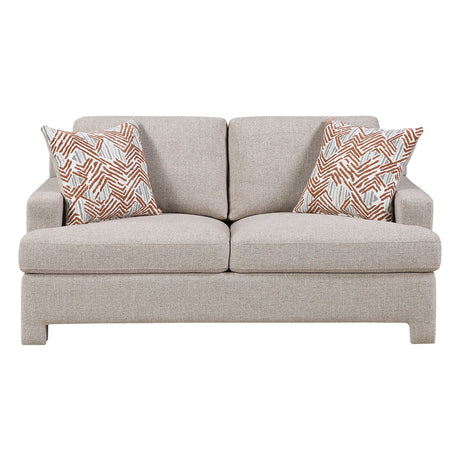 Everly Taupe Loveseat from Homelegance - Luna Furniture