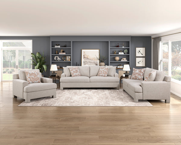 Everly Taupe 3-Piece Living Room Set