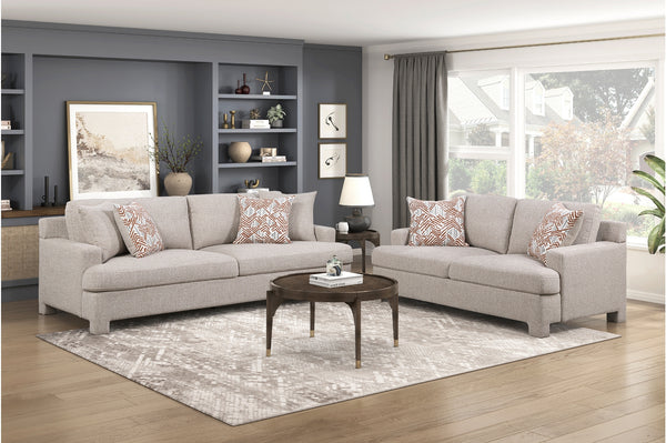 Everly Taupe 2-Piece Living Room Set